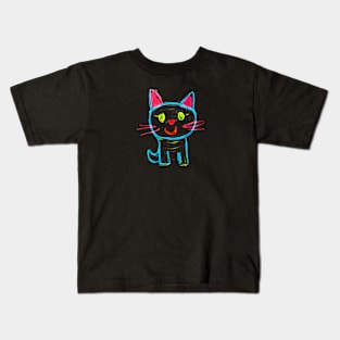 Crayon Kitten #7 Kids T-Shirt